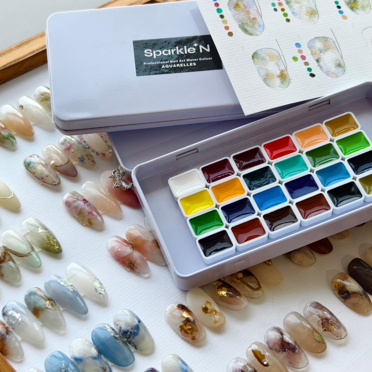 Sparkle'N 24 Professional Nail Art Watercolor Palette