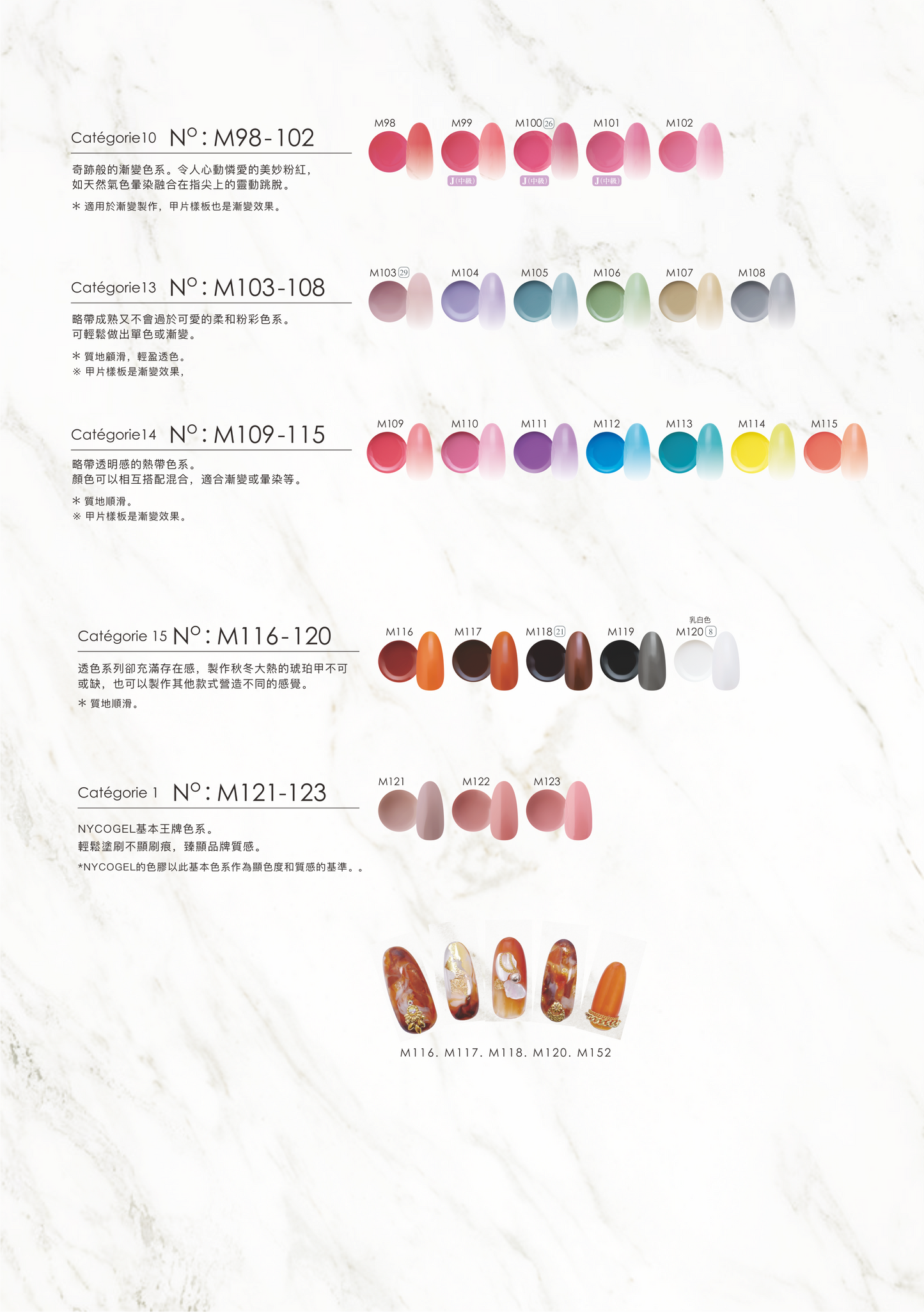 NYCOGEL COLOR GEL Japanese Professional Gel for Nail Artists M101-G200