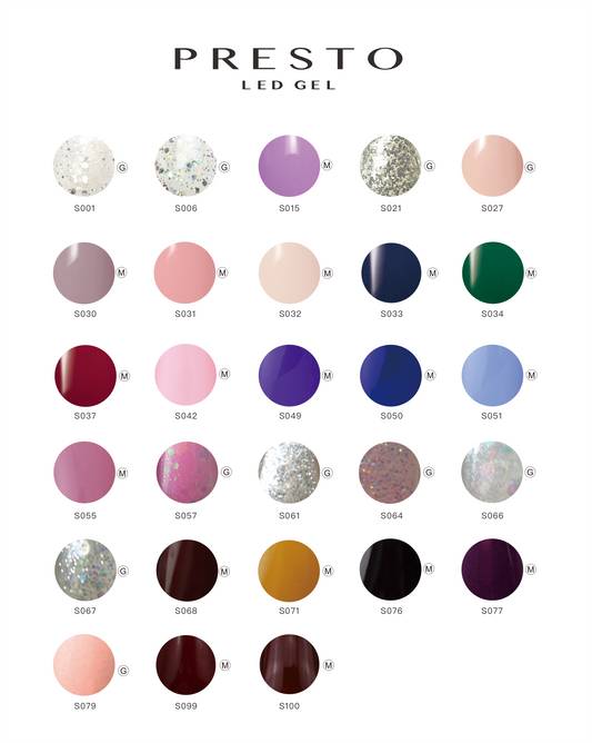 Presto Colour Gel Polish S001-S100