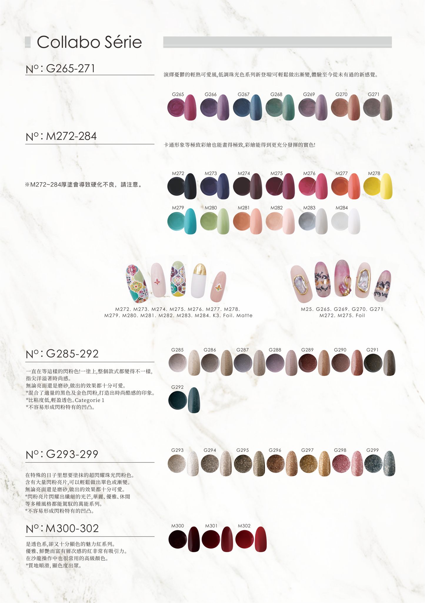 NYCOGEL COLOR GEL Japanese Professional Gel for Nail Artists G201-M300