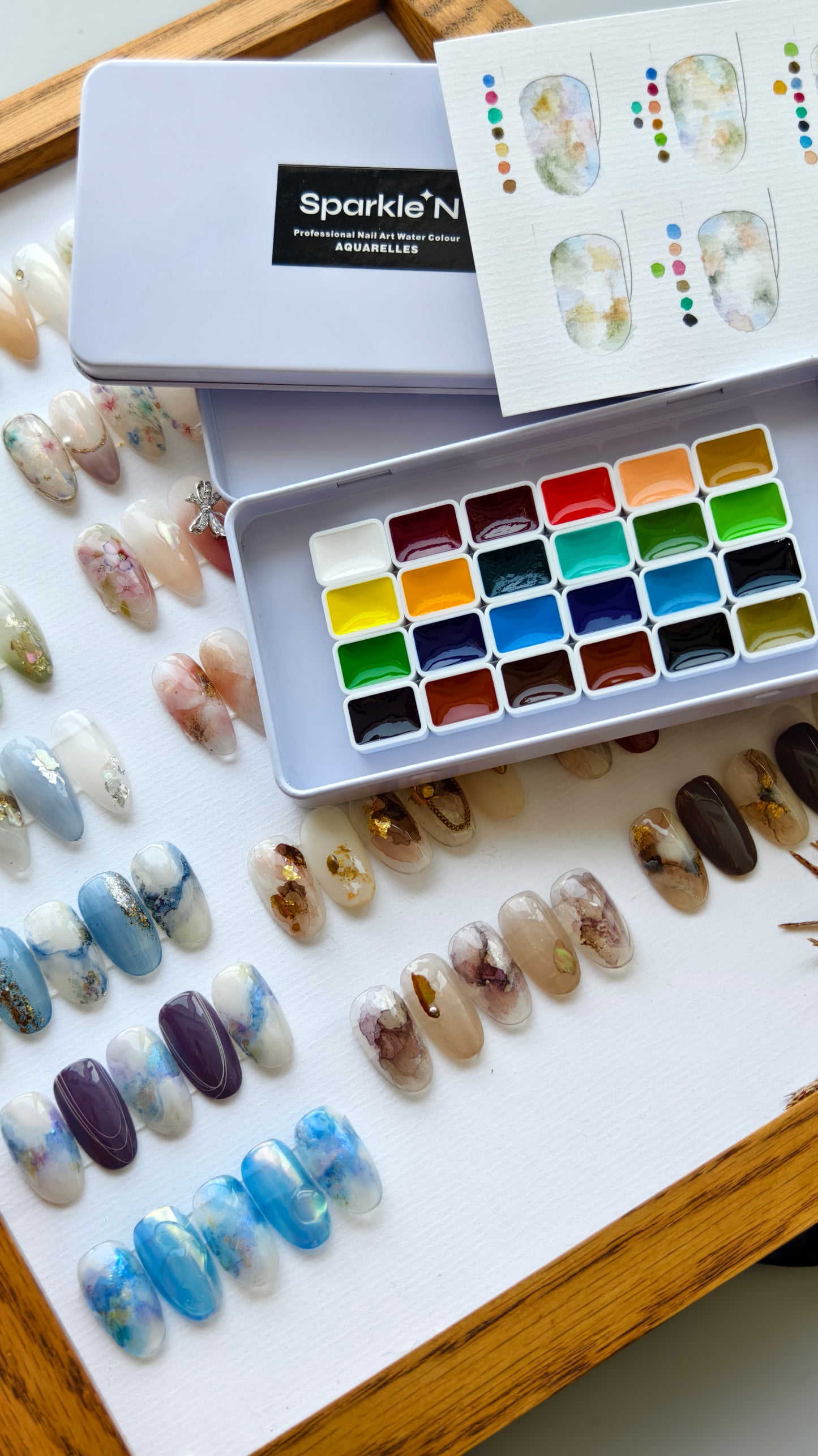 Sparkle'N 24 Professional Nail Art Watercolor Palette